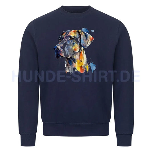 Premium Sweatshirt "Rhodesian Ridgeback Paint" Navy Blue – hunde-shirt.de