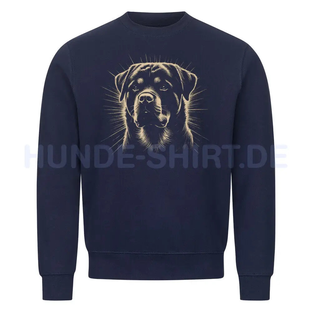 Premium Sweatshirt "Rottweiler Beige Shine" Navy Blue – hunde-shirt.de