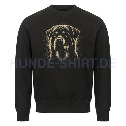 Premium Sweatshirt "Rottweiler Beige Shine" Schwarz – hunde-shirt.de