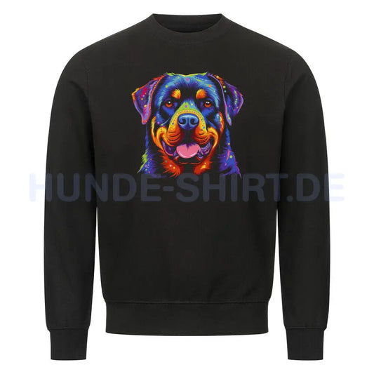 Premium Sweatshirt "Rottweiler Paint" Schwarz – hunde-shirt.de