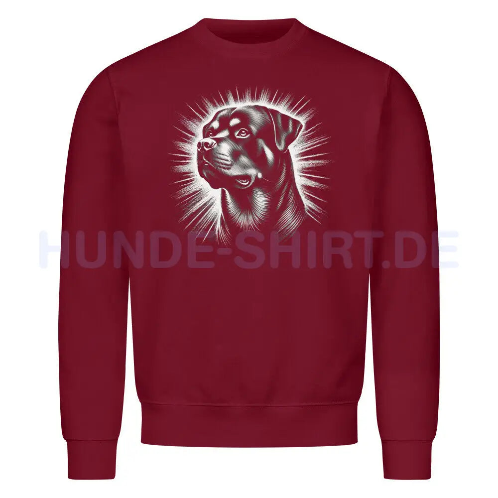 Premium Sweatshirt "Rottweiler - Shine" Burgunder – hunde-shirt.de