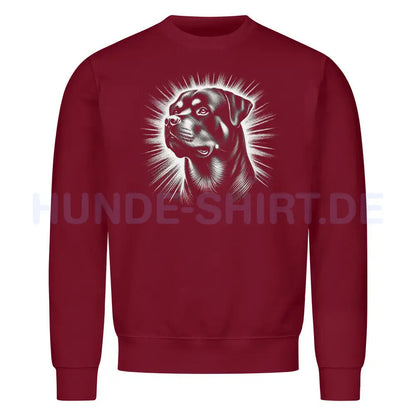 Premium Sweatshirt "Rottweiler - Shine" Burgunder – hunde-shirt.de