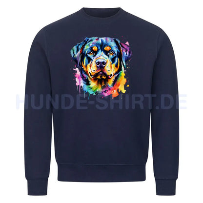 Premium Sweatshirt "Rottweiler - Splash" Navy Blue – hunde-shirt.de