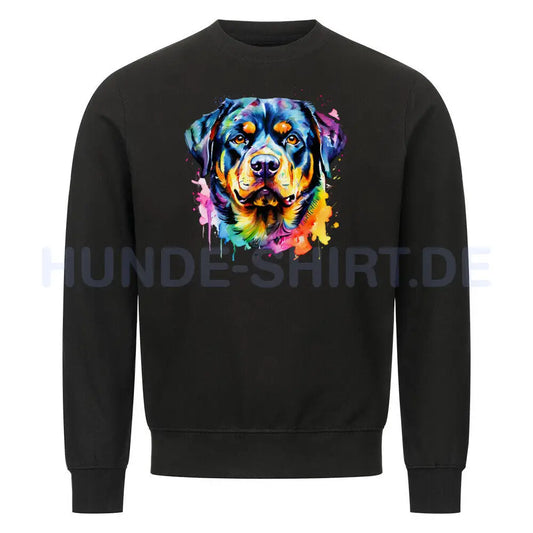 Premium Sweatshirt "Rottweiler - Splash" Schwarz – hunde-shirt.de