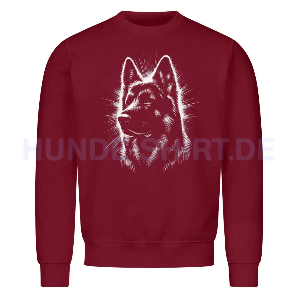 Premium Sweatshirt "Schäferhund Shine" Burgunder – hunde-shirt.de