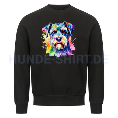 Premium Sweatshirt "Schnauzer - Paint" Schwarz – hunde-shirt.de