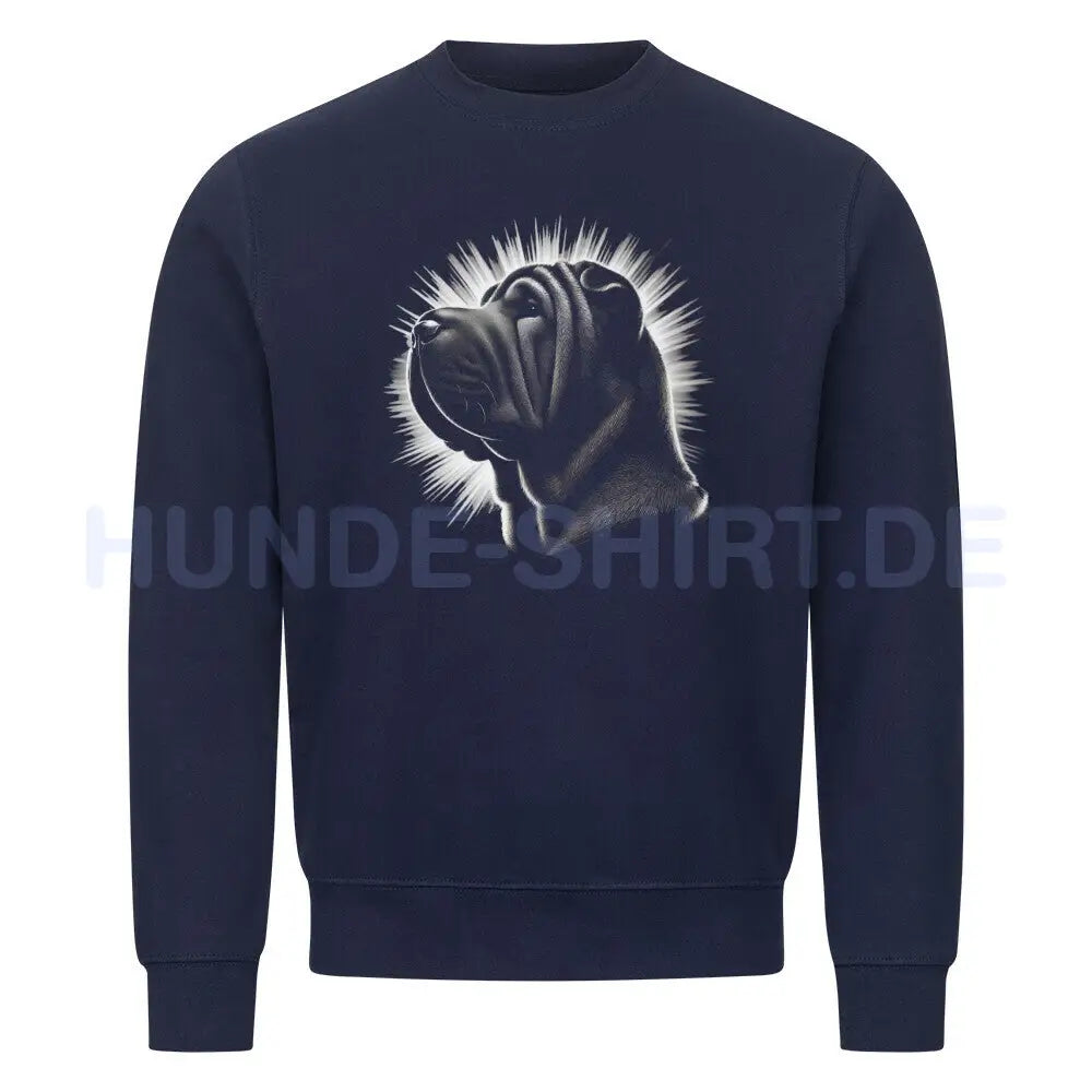 Premium Sweatshirt "Shar Pei - Shine" Navy Blue – hunde-shirt.de