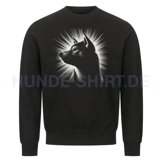 Premium Sweatshirt "Shiba Inu - Shine" Schwarz – hunde-shirt.de