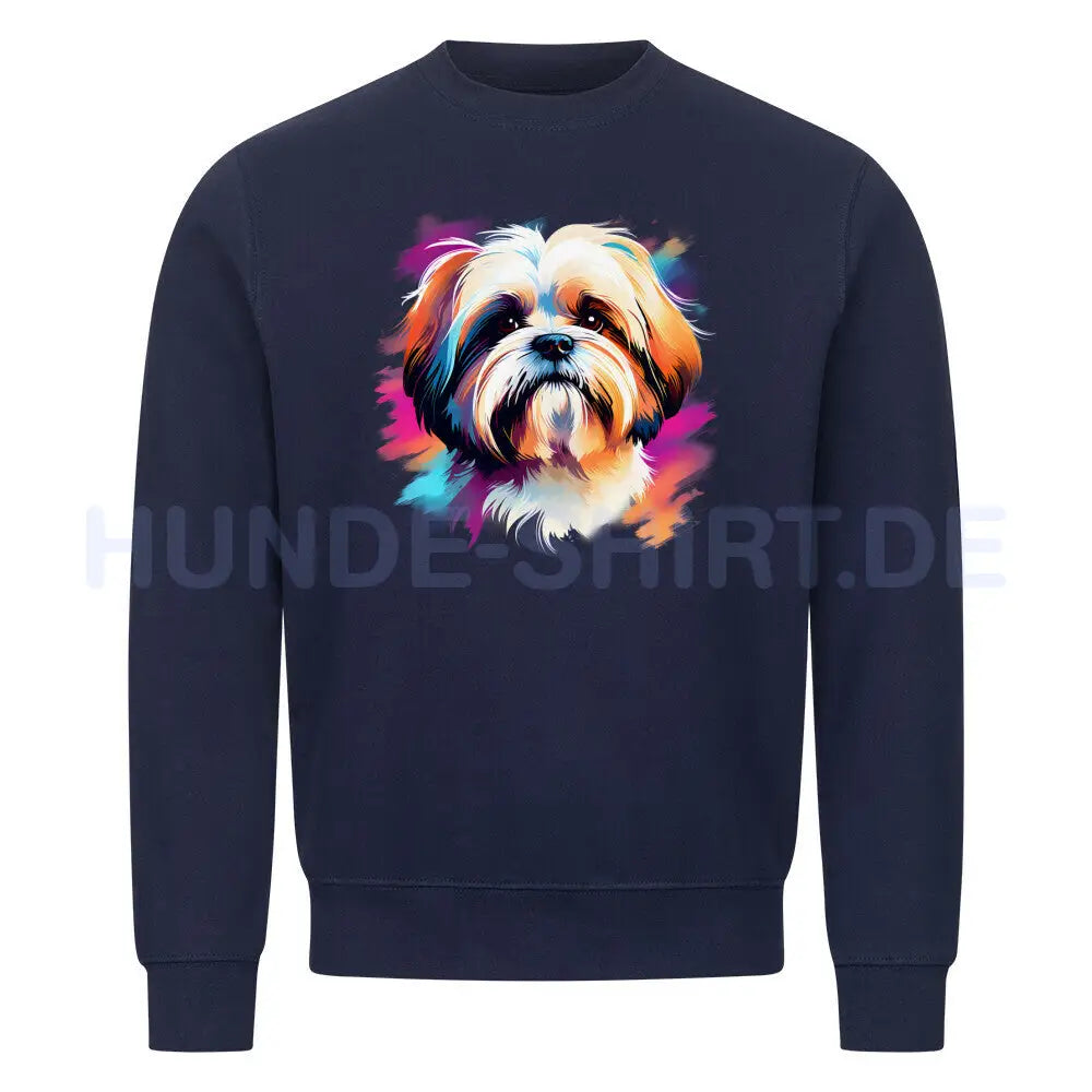 Premium Sweatshirt "Shih Tzu Paint" Navy Blue – hunde-shirt.de