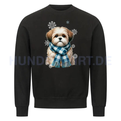 Premium Sweatshirt "Shih Tzu Winter" Schwarz – hunde-shirt.de