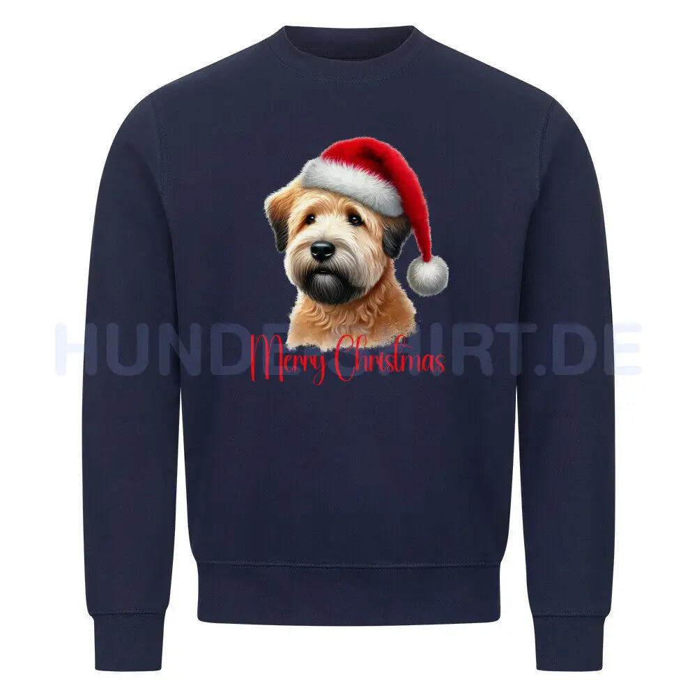 Premium Sweatshirt "Soft Coated - Merry Christmas" Navy Blue – hunde-shirt.de