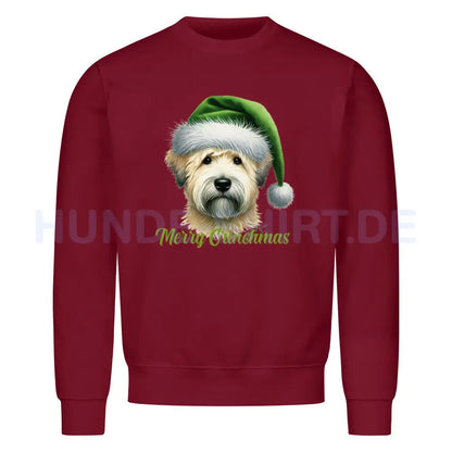 Premium Sweatshirt "Soft Coated - Merry Grinchmas" Burgunder – hunde-shirt.de