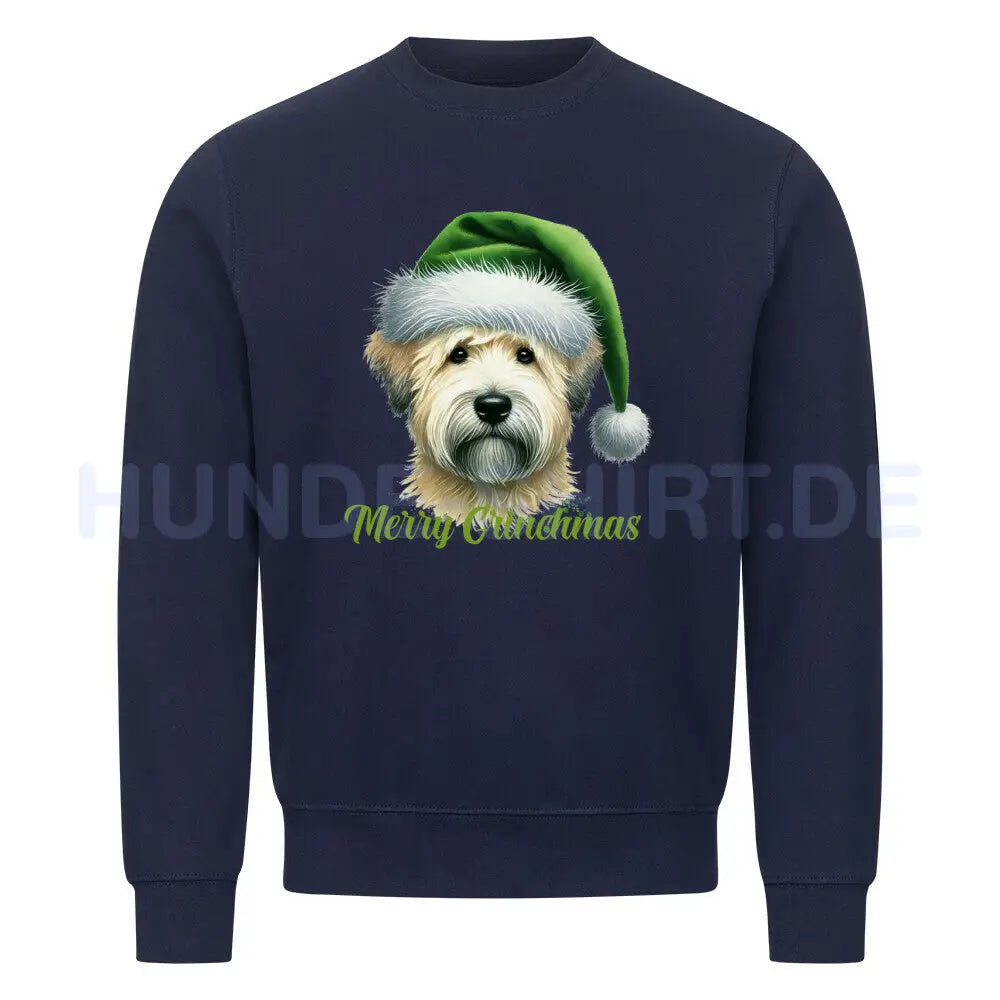 Premium Sweatshirt "Soft Coated - Merry Grinchmas" Navy Blue – hunde-shirt.de