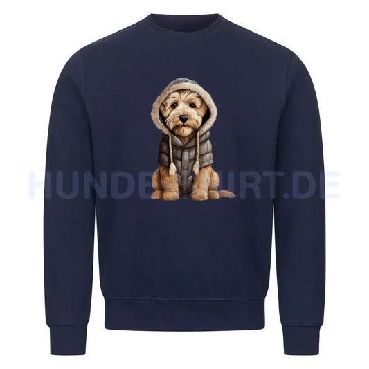 Premium Sweatshirt "Soft Coated - Winter" Navy Blue – hunde-shirt.de