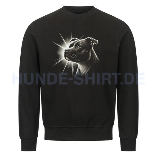 Premium Sweatshirt "Staffordshire - Bright 2" Schwarz – hunde-shirt.de