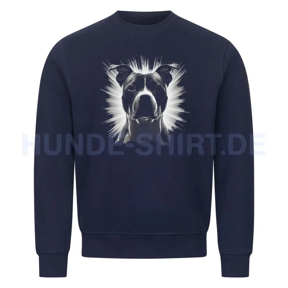 Premium Sweatshirt "Staffordshire - Bright" Navy Blue – hunde-shirt.de