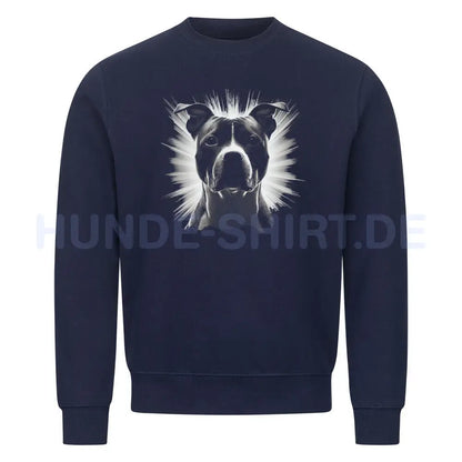 Premium Sweatshirt "Staffordshire - Bright" Navy Blue – hunde-shirt.de