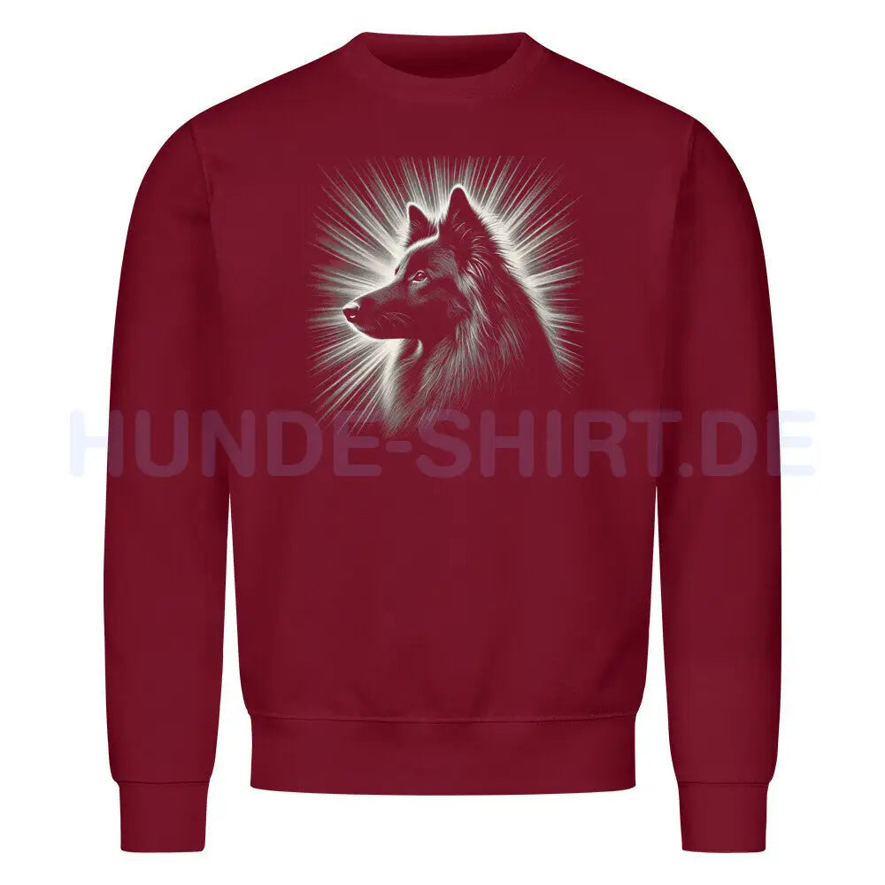 Premium Sweatshirt "Tervueren - Shine" Burgunder – hunde-shirt.de