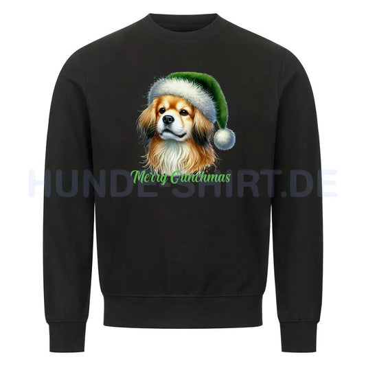 Premium Sweatshirt "Tibet Spaniel - Merry Grinchmas" Schwarz – hunde-shirt.de