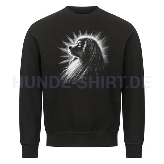 Premium Sweatshirt "Tibet Spaniel - Shine" Schwarz – hunde-shirt.de