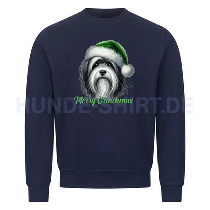 Premium Sweatshirt "Tibet Terrier - Merry Grinchmas" Navy Blue – hunde-shirt.de