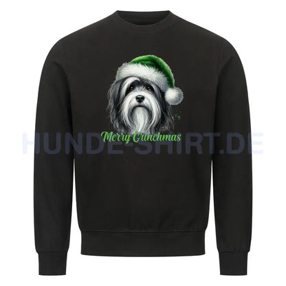 Premium Sweatshirt "Tibet Terrier - Merry Grinchmas" Schwarz – hunde-shirt.de