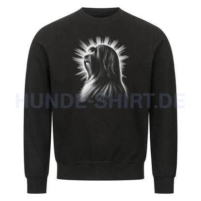 Premium Sweatshirt "Tibet Terrier - Shine" Schwarz – hunde-shirt.de