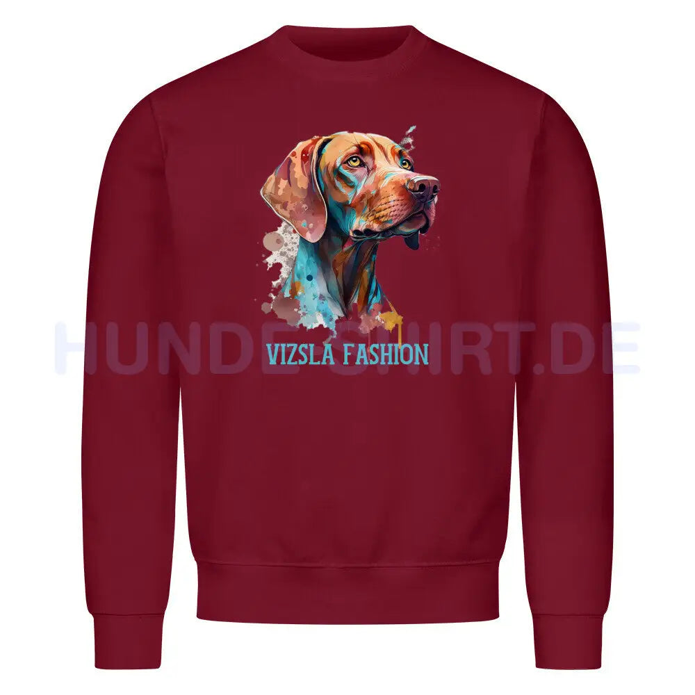 Premium Sweatshirt "Vizsla - Fashion" Burgunder – hunde-shirt.de