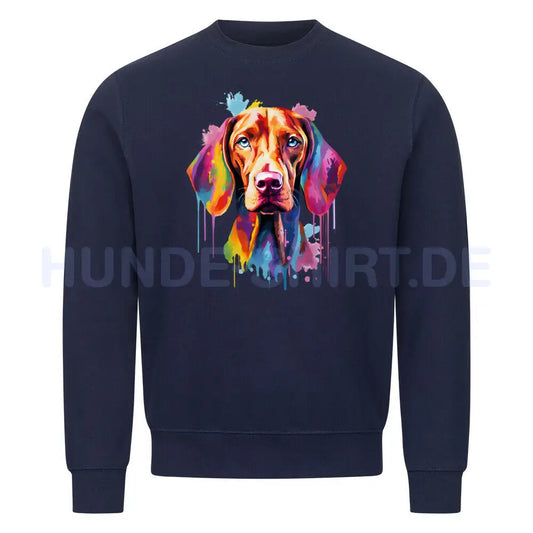 Premium Sweatshirt "Vizsla Paint" Navy Blue – hunde-shirt.de