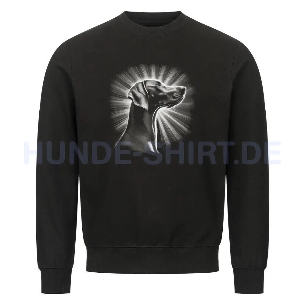 Premium Sweatshirt "Weimaraner - Shine" Schwarz – hunde-shirt.de