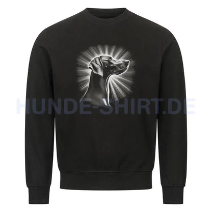 Premium Sweatshirt "Weimaraner - Shine" Schwarz – hunde-shirt.de