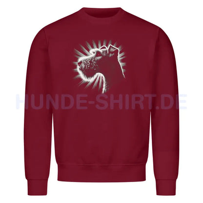 Premium Sweatshirt "Welsh Terrier - Shine" Burgunder – hunde-shirt.de