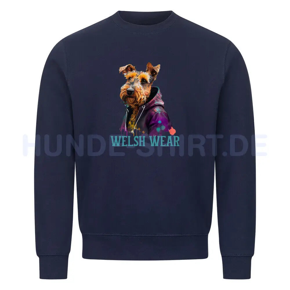 Premium Sweatshirt "Welsh Wear" Navy Blue – hunde-shirt.de