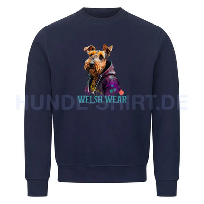 Premium Sweatshirt "Welsh Wear" Navy Blue – hunde-shirt.de