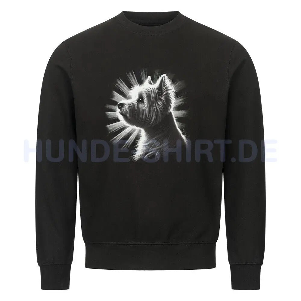 Premium Sweatshirt "Westie - Shine" Schwarz – hunde-shirt.de