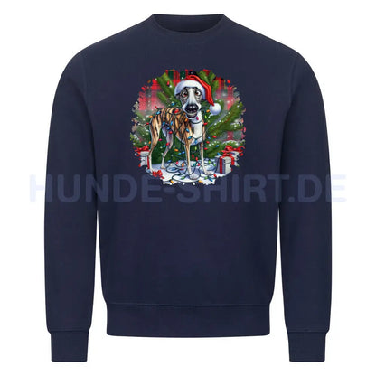 Premium Sweatshirt "Whippet - Funny Christmas" Navy Blue – hunde-shirt.de