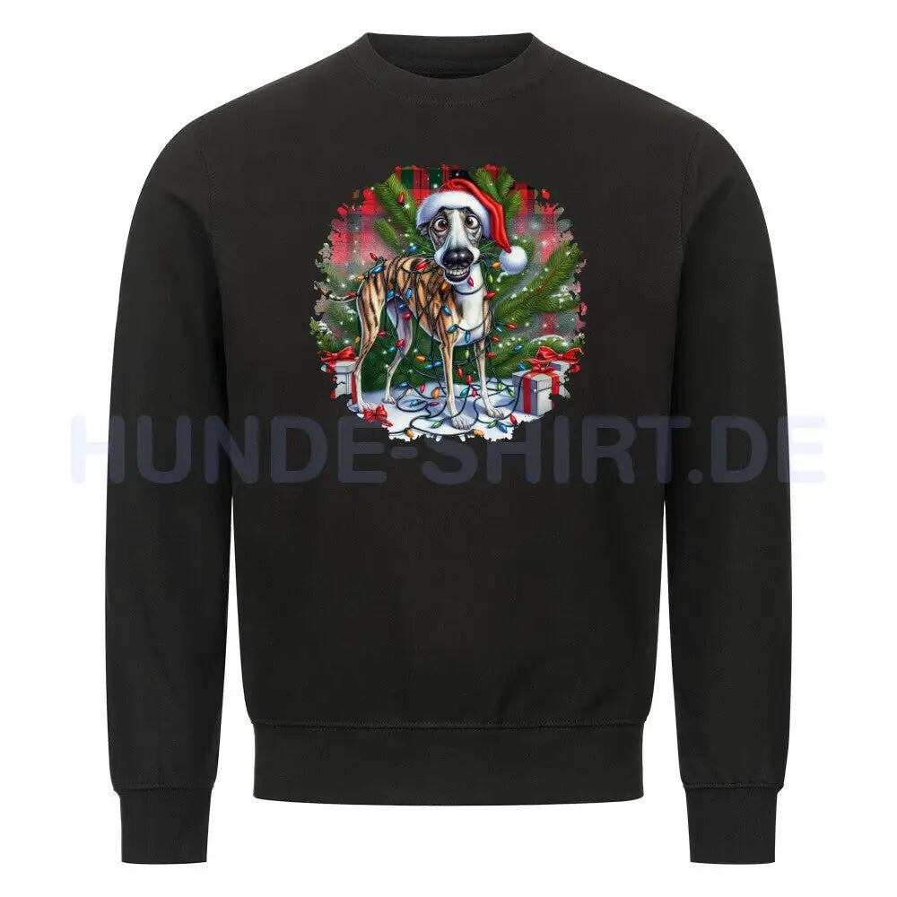 Premium Sweatshirt "Whippet - Funny Christmas" Schwarz – hunde-shirt.de