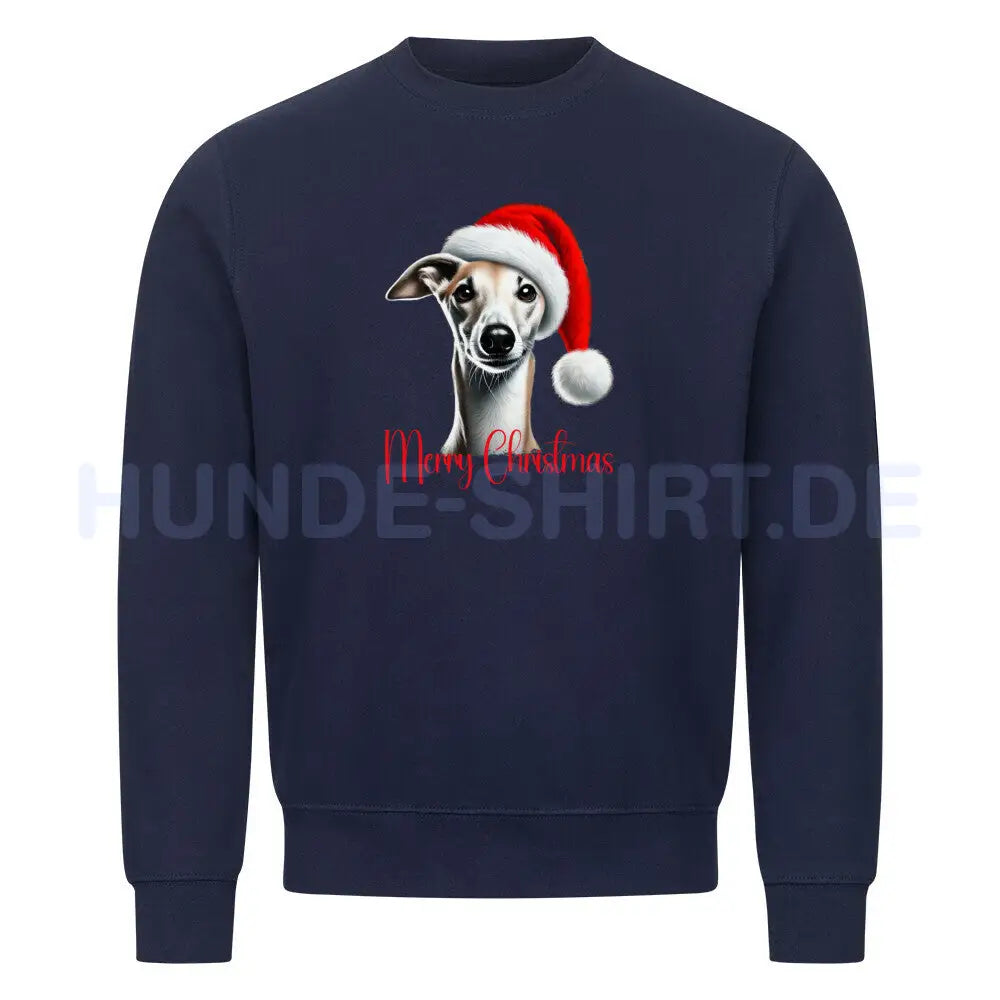 Premium Sweatshirt "Whippet - Merry Christmas" Navy Blue – hunde-shirt.de