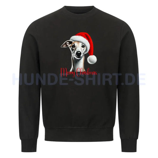 Premium Sweatshirt "Whippet - Merry Christmas" Schwarz – hunde-shirt.de