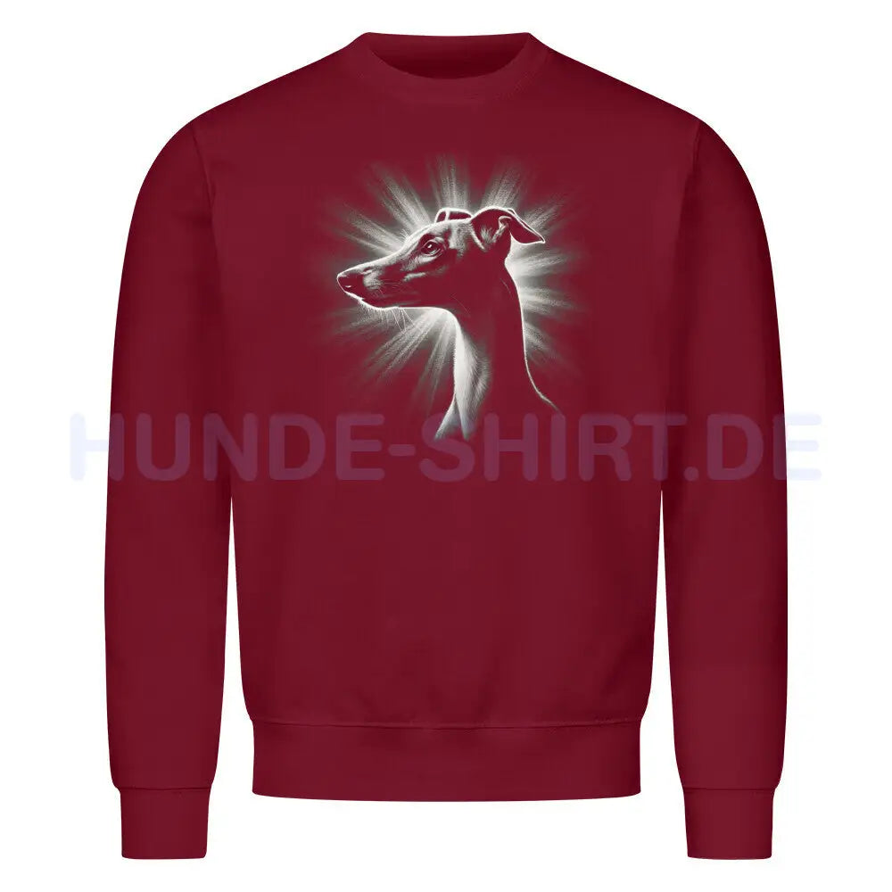 Premium Sweatshirt "Whippet - Shine" Burgunder – hunde-shirt.de