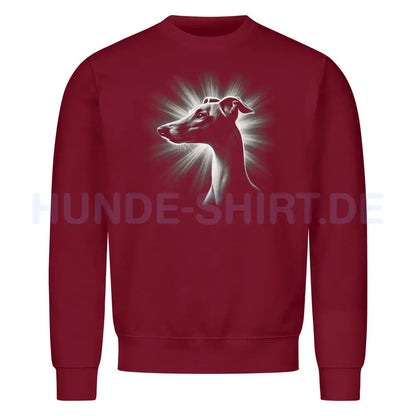 Premium Sweatshirt "Whippet - Shine" Burgunder – hunde-shirt.de