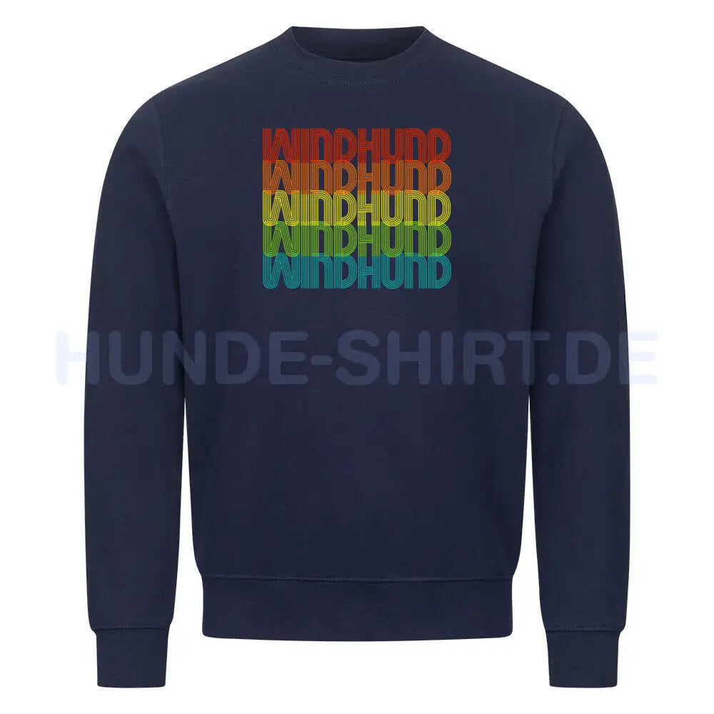 Premium Sweatshirt "Windhund - RETRO" Navy Blue – hunde-shirt.de