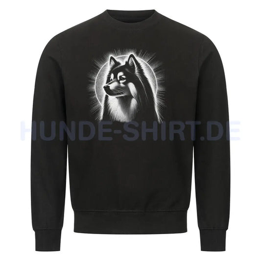 Premium Sweatshirt "Wolfsspitz - Shine" Schwarz – hunde-shirt.de