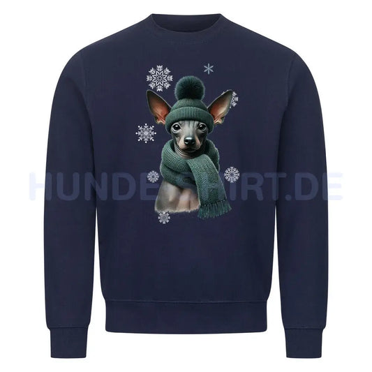 Premium Sweatshirt "Xolo Winter" Navy Blue – hunde-shirt.de