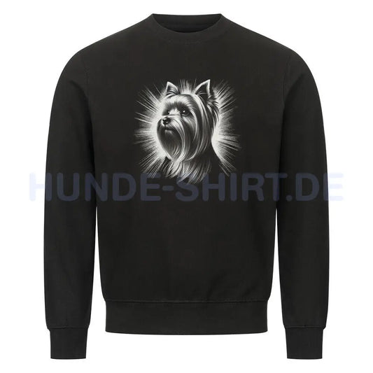 Premium Sweatshirt "Yorkie - Bright" Schwarz – hunde-shirt.de