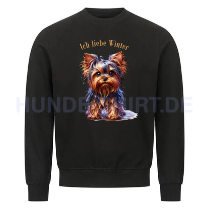 Premium Sweatshirt "Yorkshire Terrier - Ich liebe..." Schwarz – hunde-shirt.de