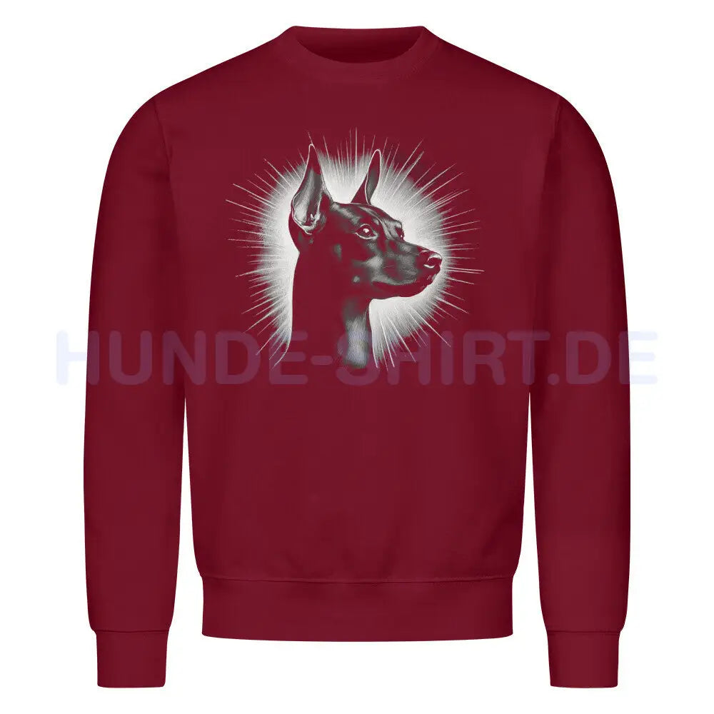 Premium Sweatshirt "Zwergpinscher - Shine" Burgunder – hunde-shirt.de