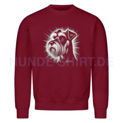 Premium Sweatshirt "Zwergschnauzer Shine" Burgunder – hunde-shirt.de