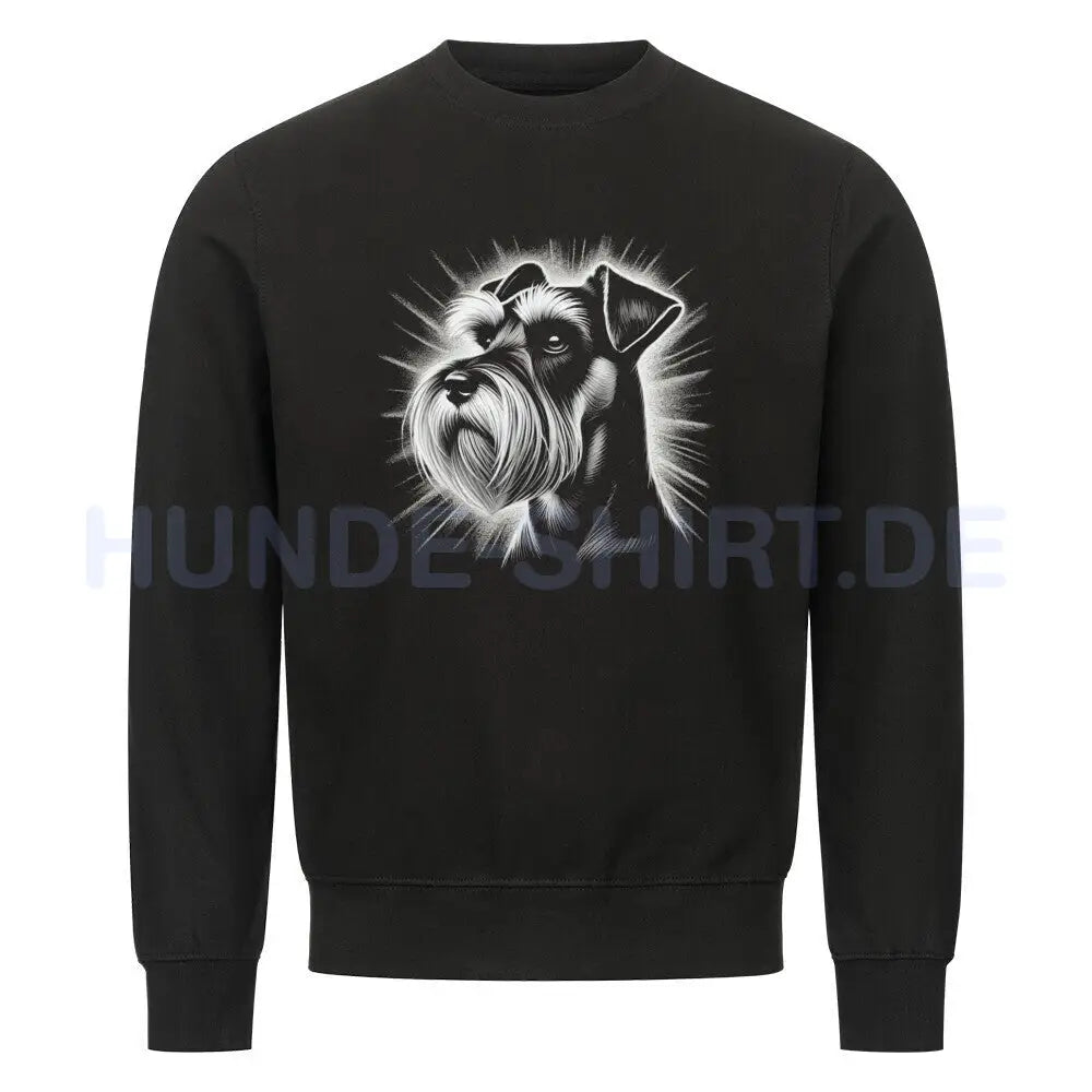 Premium Sweatshirt "Zwergschnauzer Shine" Schwarz – hunde-shirt.de