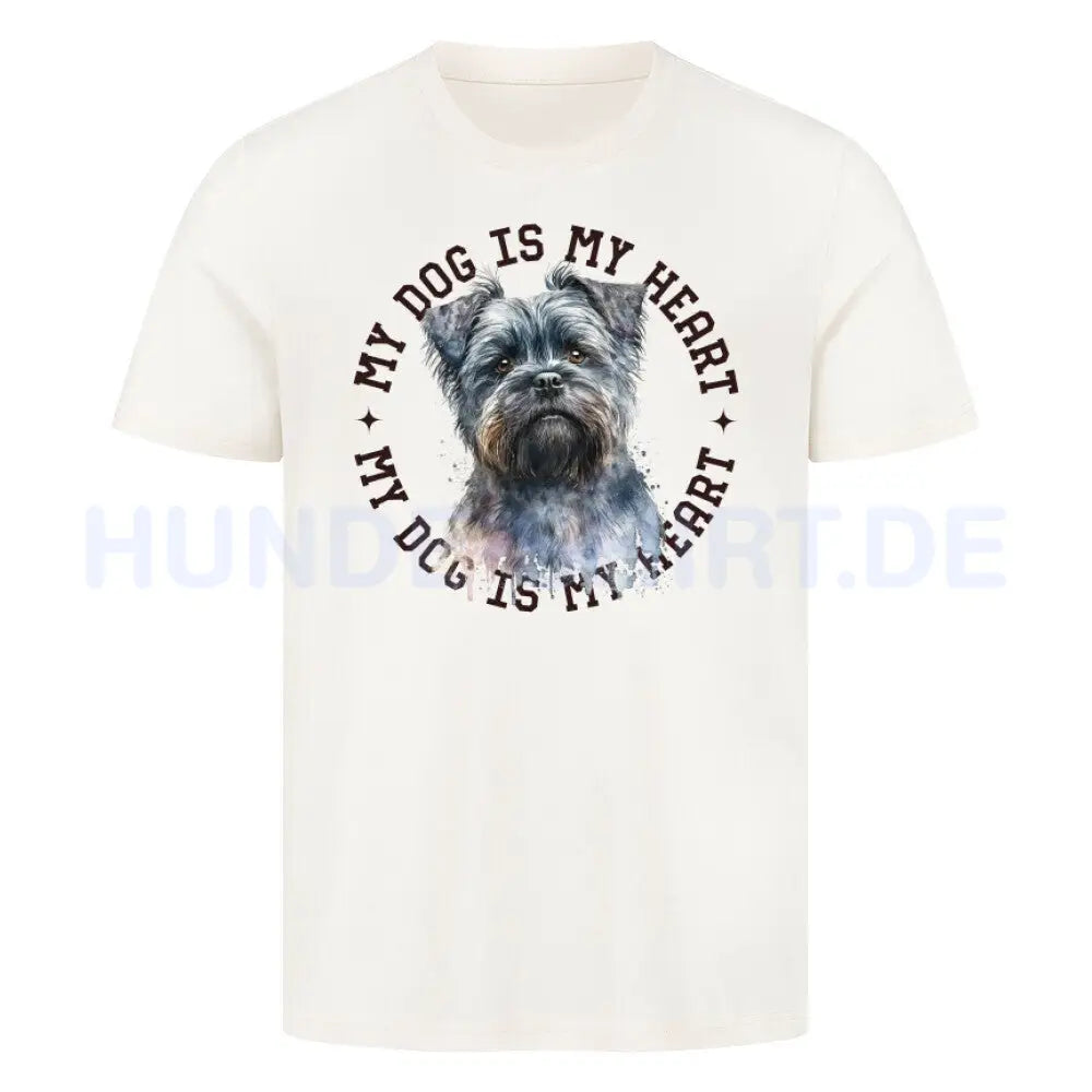 Premium T-Shirt "Affenpinscher HEART" Natural Raw – hunde-shirt.de